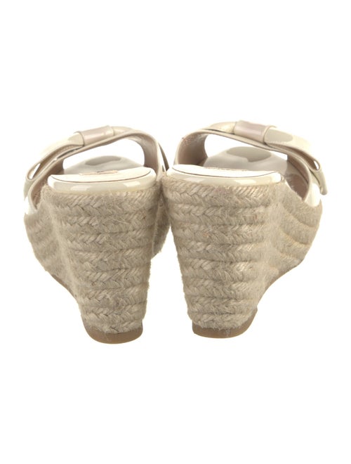 Valentino Patent Leather Bow Accents Mules