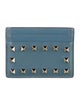 Valentino Rockstud Accents Leather Card Holder