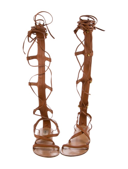Valentino Leather Gladiator Sandals