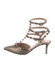 Valentino Rockstud Accents Leather T-Strap Pumps