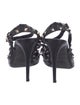 Valentino Leather Studded Accents T-Strap Pumps