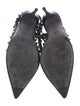 Valentino Leather Studded Accents T-Strap Pumps