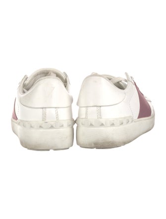 Valentino Rockstud Accents Leather Sneakers
