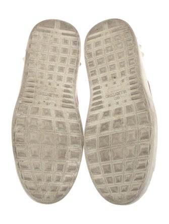 Valentino Rockstud Accents Leather Sneakers