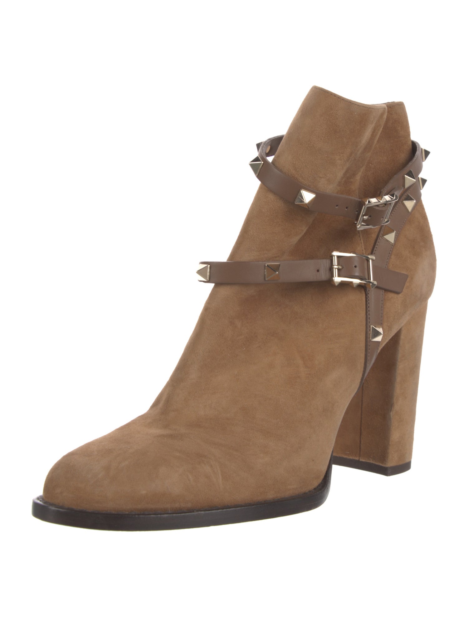 Valentino Rockstud Accents Suede Boots