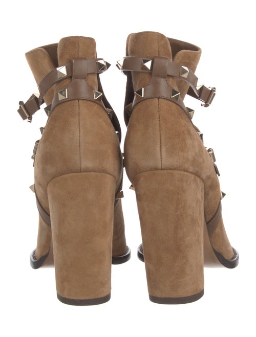 Valentino Rockstud Accents Suede Boots