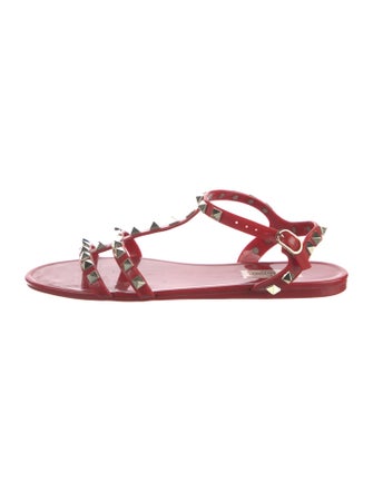 Valentino Rockstud Accents Studded Accents Gladiator Sandals