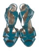 Valentino Patent Leather Bow Accents T-Strap Pumps
