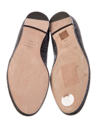 Valentino Crystal Beaded Accents Loafers