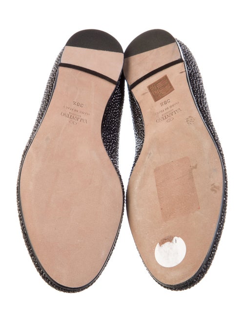 Valentino Crystal Beaded Accents Loafers