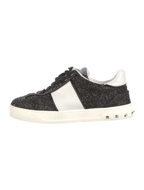 Valentino Rockstud Accents Glitter Sneakers