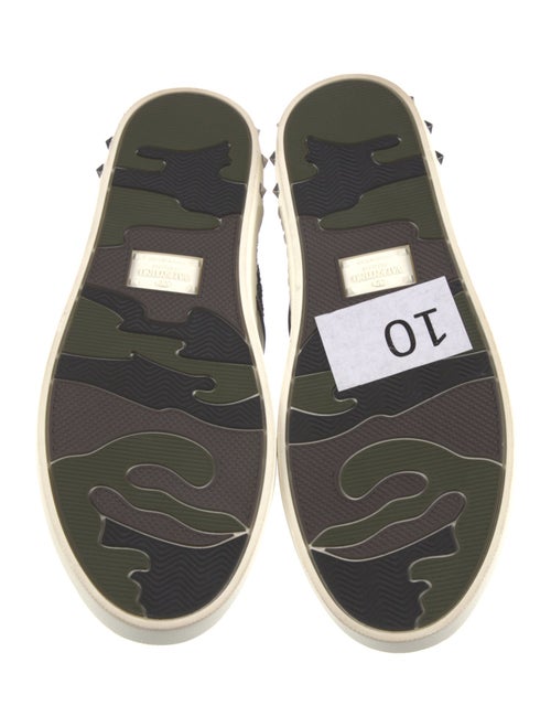 Valentino Rockstud Accents Glitter Sneakers