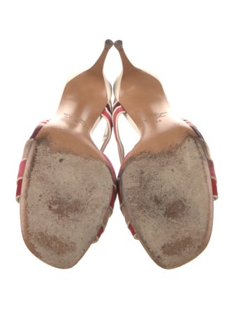 Valentino Suede Striped Slides