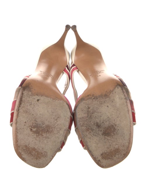 Valentino Suede Striped Slides