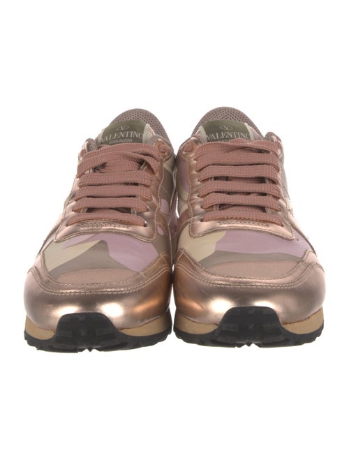 Valentino Rockstud Accents Leather Athletic Sneakers