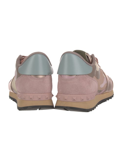 Valentino Rockstud Accents Leather Athletic Sneakers