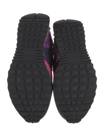 Valentino Rockstud Accents Leather Athletic Sneakers