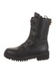 Valentino Leather Combat Boots