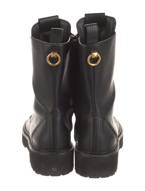 Valentino Leather Combat Boots