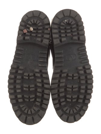 Valentino Leather Combat Boots