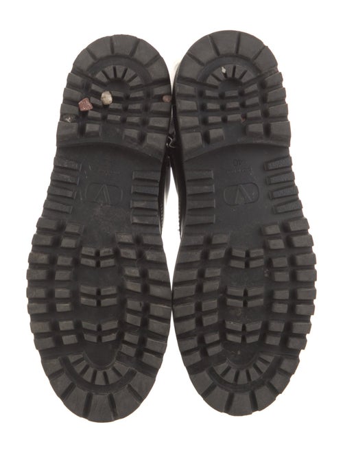 Valentino Leather Combat Boots