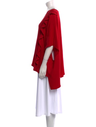 Valentino V-Neck Three-Quarter Sleeve Blouse