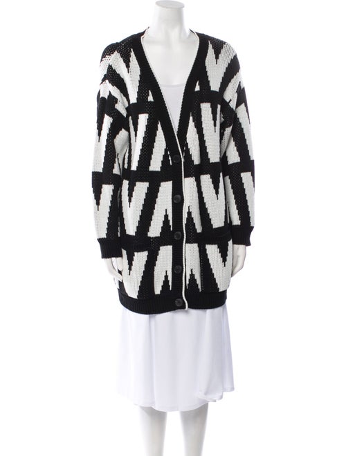 Valentino Printed V-Neck Sweater