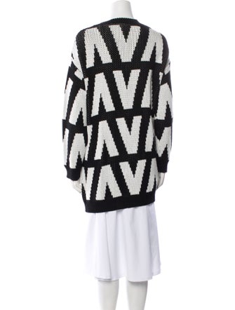 Valentino Printed V-Neck Sweater