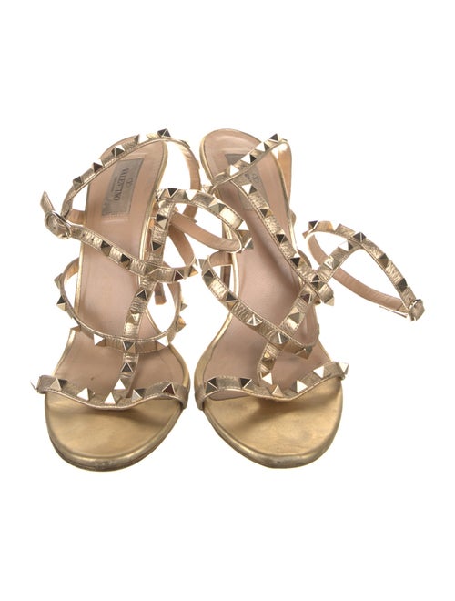 Valentino Rockstud Accents Leather Gladiator Sandals