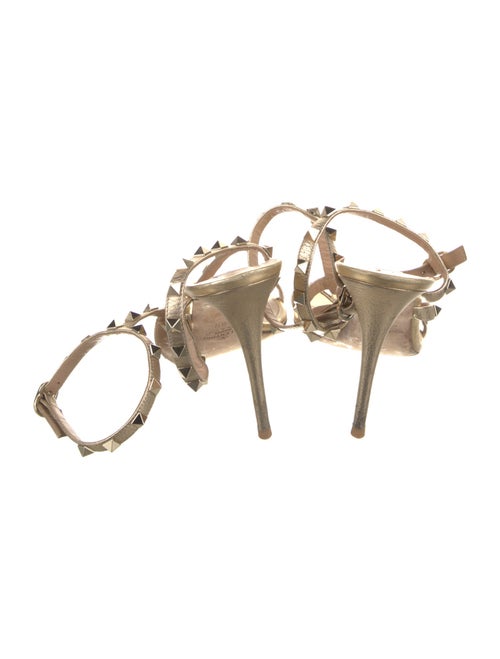 Valentino Rockstud Accents Leather Gladiator Sandals
