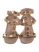 Valentino Rockstud Accents Leather Gladiator Sandals