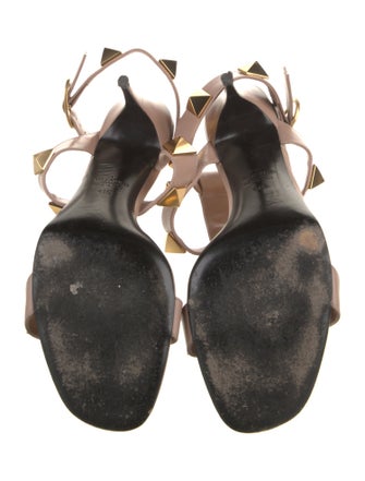 Valentino Rockstud Accents Leather Gladiator Sandals