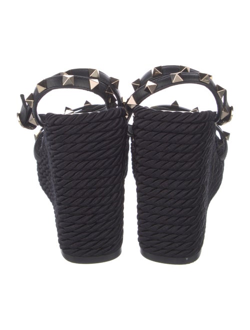 Valentino Rockstud Accents Leather Espadrilles