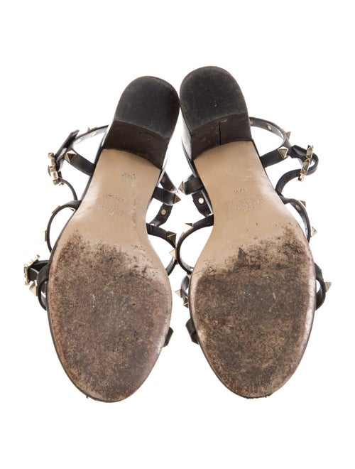 Valentino Rockstud Accents Leather Gladiator Sandals