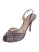 Valentino Satin Mesh Accents Slingback Pumps