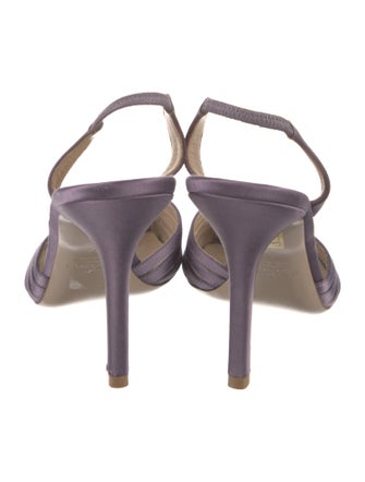 Valentino Satin Mesh Accents Slingback Pumps