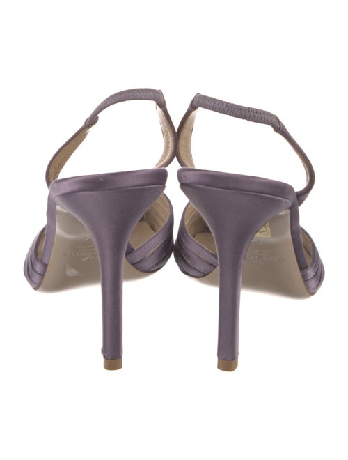 Valentino Satin Mesh Accents Slingback Pumps