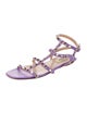 Valentino Rockstud Accents Leather Gladiator Sandals
