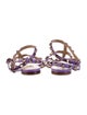 Valentino Rockstud Accents Leather Gladiator Sandals
