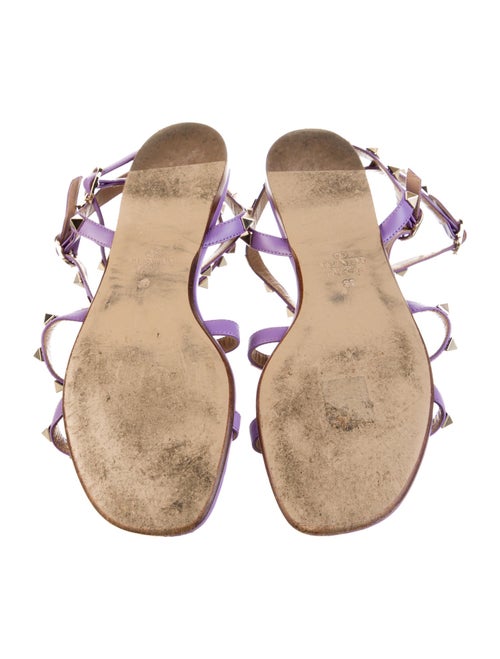 Valentino Rockstud Accents Leather Gladiator Sandals