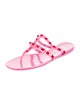 Valentino Rockstud Accents Rubber T-Strap Sandals