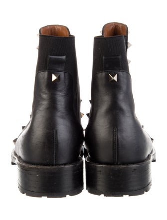 Valentino Rockstud Accents Leather Chelsea Boots