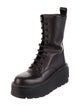 Valentino Leather Combat Boots