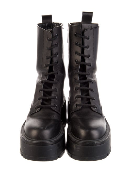 Valentino Leather Combat Boots