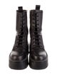 Valentino Leather Combat Boots