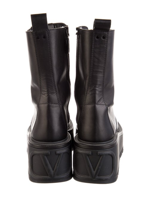 Valentino Leather Combat Boots