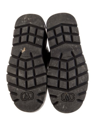 Valentino Leather Combat Boots