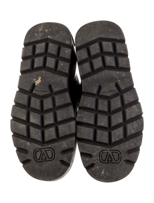 Valentino Leather Combat Boots