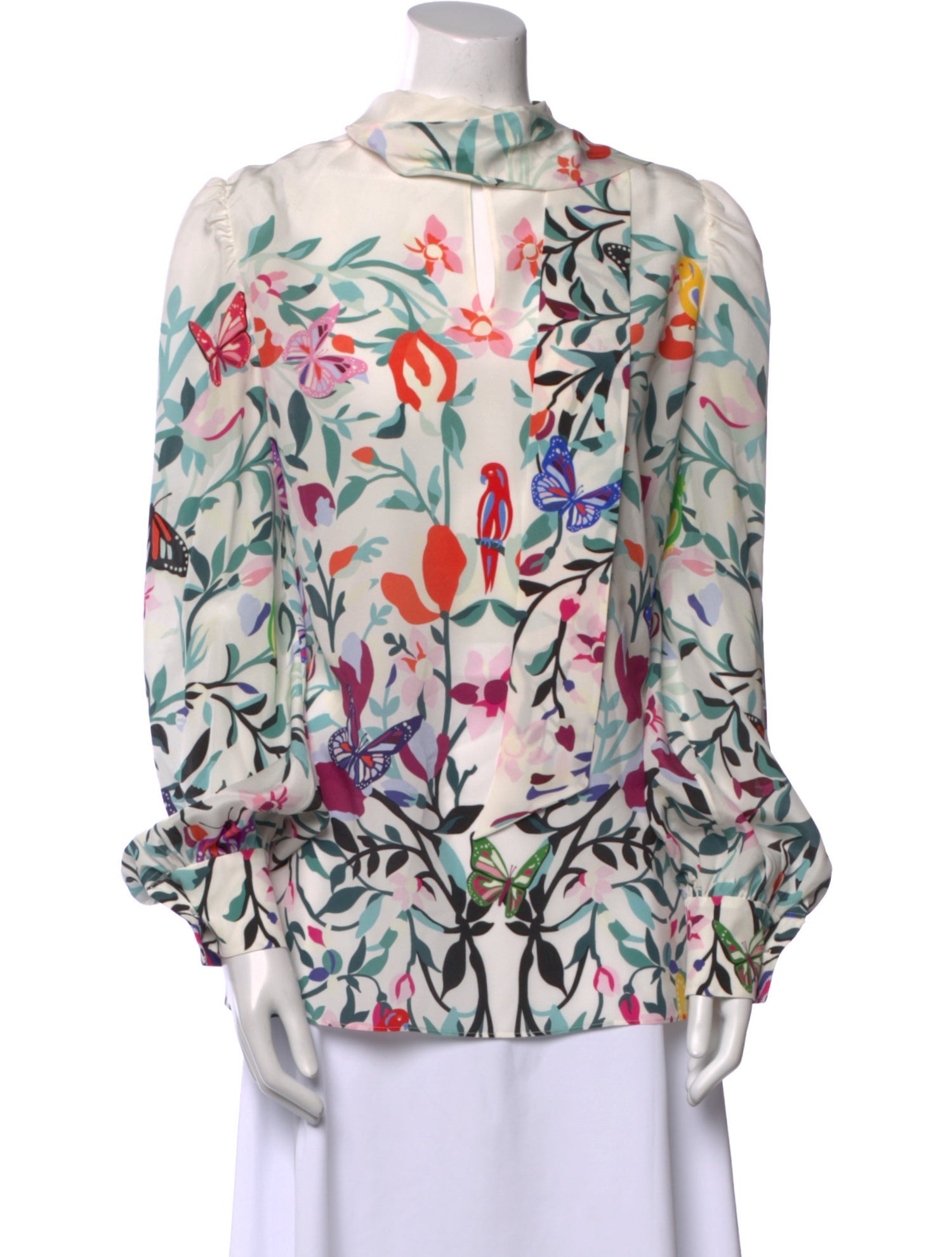 Valentino Silk Floral Print Blouse