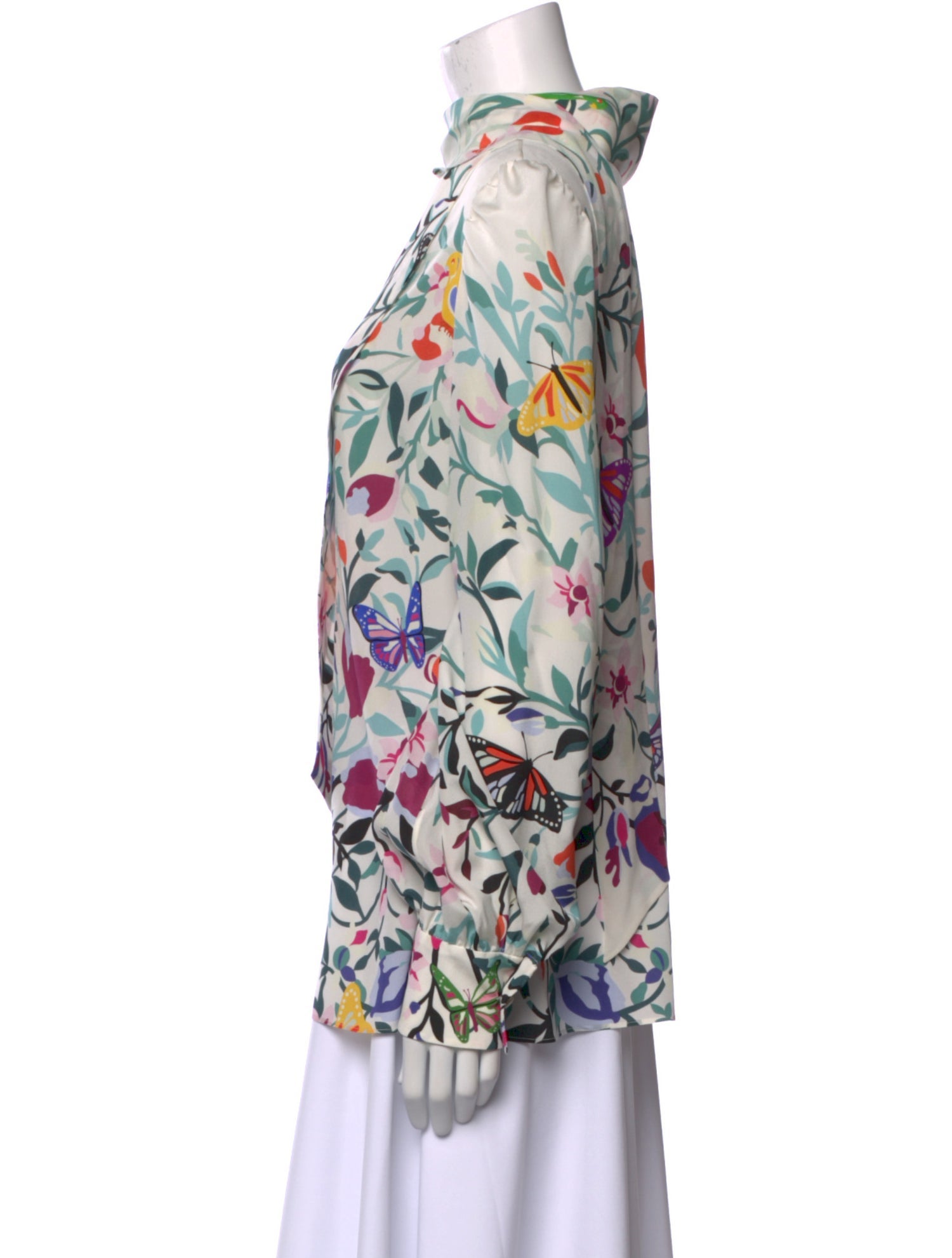 Valentino Silk Floral Print Blouse